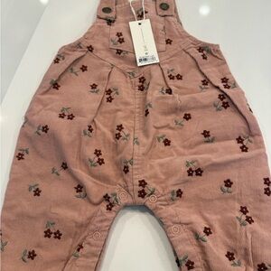 RYLEE & CRU floral cordory overalls -NWT